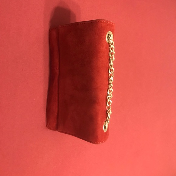 Red suede leather Zara bag - Picture 7 of 7